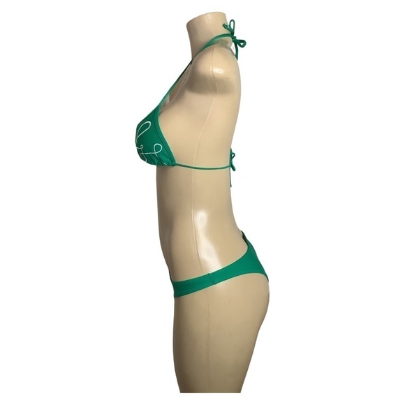 Recco Brazilian Tropical Green Bikini Set Size Medium New With Tags - Picture 4 of 4